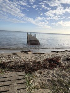 Nedtagning af broen på Unnerud strand